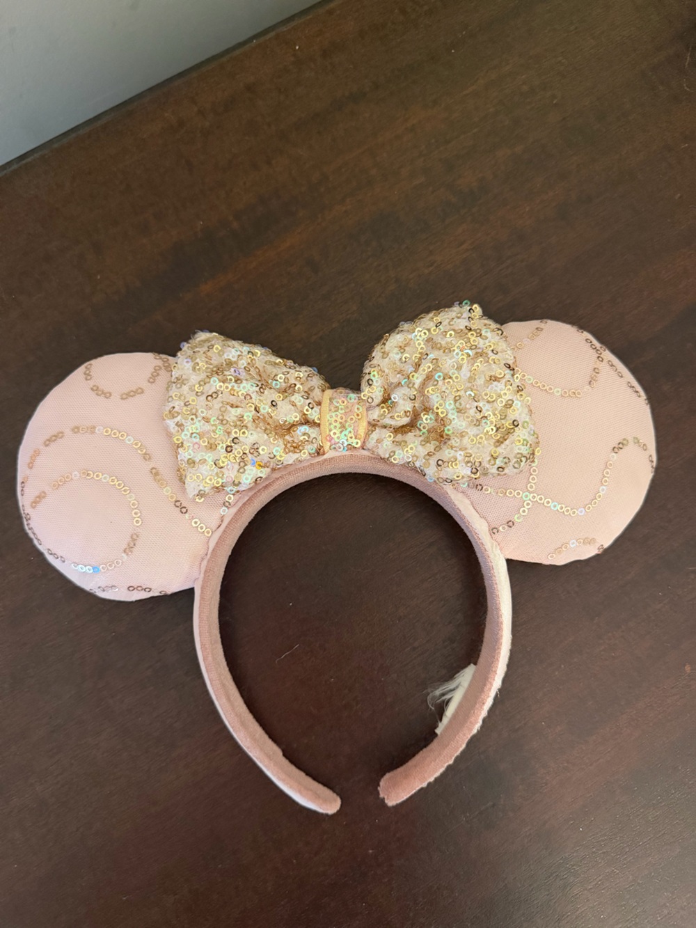 Disney Pink Sequin Minnie Mouse Ear Headband